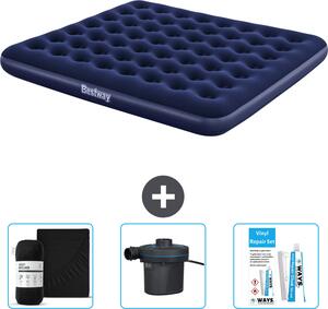 Materasso gonfiabile Bestway - 2 persone - 183 x 203 x 22 cm - Blu - Accessori inclusi