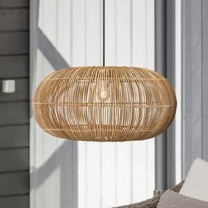 PR Home Zuri lampada a sospensione da esterno, rattan, Ø 61 cm, spina