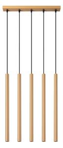 Lampada a sospensione PASTELO 5L oro 5xG9 8W acciaio 110x5x45cm Sollux Lighting