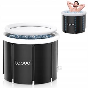 Topool Vasca da Ghiaccio 350L – Piscina Portatile per Bagni Freddi con Coperchio e Borsa | Crioterapia, Recupero Muscolare, Rafforzamento Immunitario