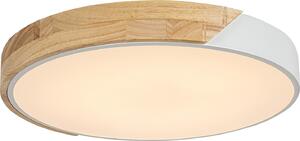 Rabalux Lampada da soffitto LED bianca Acero con legno 415mm 24W R3527