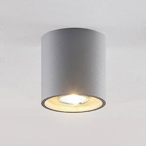 Lindby Parvin downlight alluminio rotondo grigio