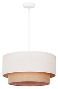 Duolla - Lampadario a sospensione con filo BOHO 1xE27/40W/230V diametro 45 cm color crema/marrone