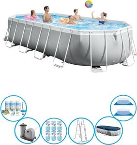 Intex Pool Prism Frame - Pacchetto piscina - 610x305x122 cm