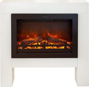 Caminetto elettrico Xaralyn - Bolea EW - legno bianco - 1500 Watt di riscaldamento - con telecomando - caminetto da incasso incluso