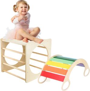 Set Montessori - Cubo e altalena Montessori 5in1