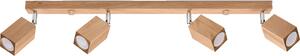 Lampada da soffitto KEKE 4 rovere 4xGU10 10W legna 20x5x80cm Sollux Lighting
