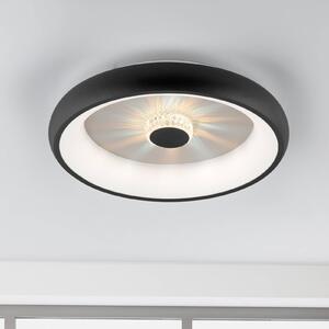 JUST LIGHT. Plafoniera Vertigo LED, CCT, Ø 46,5 cm, nero