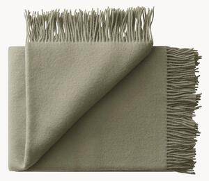 Coperta in lana di agnello con frange Season