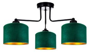 Lampada da soffitto verde lampada velour vintage moderna E27 lampada di design a 3 luci N230-E3-G