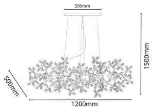 Lampadario di cristallo a sospensione 13xG9/40W/230V colorato