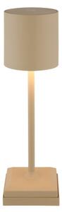 Globo 58487S - Lampada da tavolo ricaricabile a LED DIXON, dimmerabile con controllo touch, 1,5W/5V 2200 mAh beige