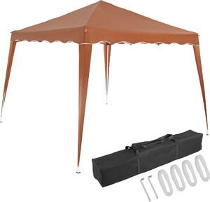 CASARIA® Gazebo da Giardino Capri 3x3m Pop-Up Protezione 50+ Impermiabile Tenda a Fisarmonica Marrone Chiaro