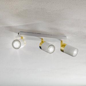 Eko-Light Faretto da soffitto Joker, bianco/oro, 3 luci