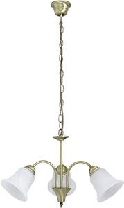 Rabalux 7373 Lampadario a 3 faretti Francesca, E14, bronzo-argento-bianco, rotondo, classico, ø600 mm