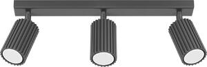 Faretto da soffitto GRAVIO nero 3xGU10x10W in alluminio, dimensioni: 16,5x45x6,5 cm, IP20, Pure Lume
