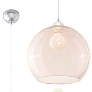 Lampada a sospensione BALL champagne 1xE27 15W acciaio/vetro 120x30x30cm Sollux Lighting