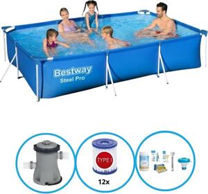 Bestway Steel Pro, piscina rettangolare - 300x201x66 cm - 4 pezzi - Modello S22718