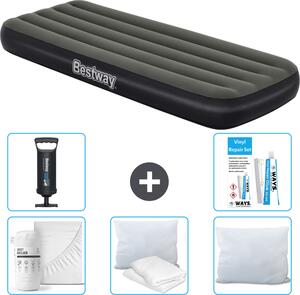 Materasso gonfiabile Bestway - 1 persona - 76 x 185 x 25 cm - Verde - Accessori inclusi