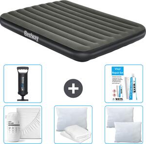 Materasso gonfiabile Bestway - 2 persone - 152 x 203 x 25 cm - Verde - accessori inclusi