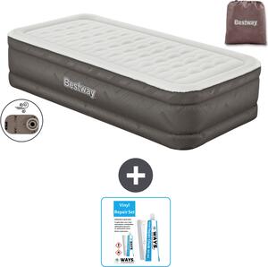 Materasso gonfiabile Bestway - 1 persona - 97 x 191 x 46 cm - Marrone - Accessori inclusi