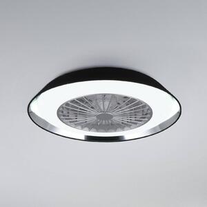 Reality Leuchten Ventilatore da soffitto Varberg LED, silenzioso, Ø 55 cm, CCT, nero