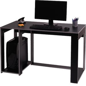 Scrivania MCW-J26, scrivania per computer e ufficio, 120x60x76 cm ~ nero-grigio