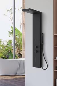 Set doccia Marwell rubinetto doccia Essenza nero 125x20 cm - doccia a pioggia - doccetta con flessibile