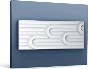 Pannello murale 3d Orac Decor W212 MODERN VALLEY LOOP Pannello murale Elemento decorativo Striscia decorativa stile moderno colore bianco 2 m