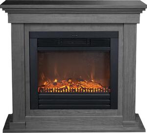 Caminetto elettrico Xaralyn - Flex ELU-BW - effetto legno - 1400 Watt di riscaldamento - con telecomando - caminetto da incasso incluso - caminetto decorativo
