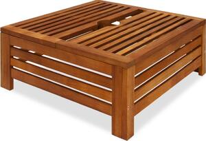 Deuba Tavolino Copribase per Ombrellone 62x62x25cm Copertura per Supporto Parasole Legno di Acacia