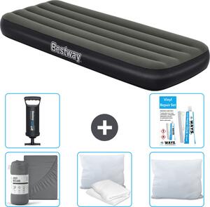 Materasso gonfiabile Bestway - 1 persona - 76 x 185 x 25 cm - Verde - Accessori inclusi