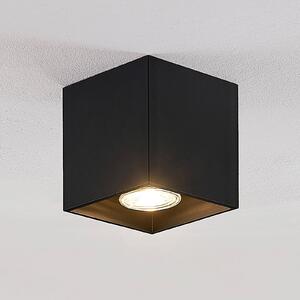 Lindby Parvin downlight alluminio quadrato nero