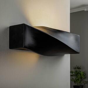 SOLLUX LIGHTING Applique Turn di ceramica, up/down, nero