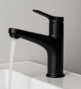 Badplaats Rubinetto Lavabo Parma - Nero - Miscelatore con Kit di Montaggio e Flessibili