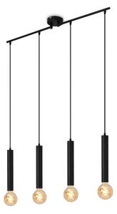 Briloner Leuchten LONGA - Lampade a sospensione - 4031045 - Acciaio nero - 4 luci - Attacco E27 max. 60 Watt - 85 x 10 x 110 cm