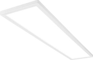 Briloner Lampada da soffitto a LED 98 cm, CEE A sorgente luminosa*, piatta, luce indiretta, lampada da salotto, pannello LED, lampada da cucina, 98x20x3 cm, bianca