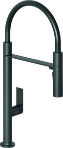 Kludi QORD, miscelatore monocomando per lavello, bocca flessibile estraibile, nero opaco, 1 pz