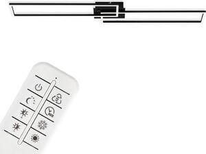 BRILONER FRAME Lampada da soffitto a LED, telecomando, dimmerabile, controllo della temperatura del colore CCT, orientabile, nero, 110 x 24,8 x 7,8 cm