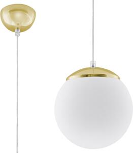 Lampada a sospensione UGO 20 oro 1xE27 15W acciaio/vetro 110x20x20cm Sollux Lighting