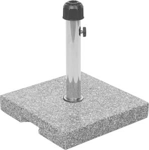 Supporto per ombrellone MCW-F92, supporto per ombrellone, granito ~ 23 kg, quadrato, grigio