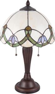 Lampada da tavolo Tiffany Clayre & Eef Ø 30x50 cm Fiori di vetro verde beige