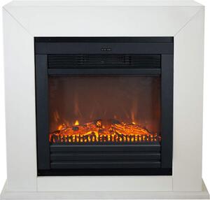 Caminetto elettrico Xaralyn - Adra ELU-MDW - legno bianco - riscaldamento 1400 Watt - con telecomando - caminetto da incasso incluso - caminetto decorativo