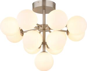 Globo Lighting plafoniera in metallo nichel opaco, 13x G9 LED
