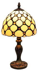 BRILAGI - Lampada da tavolo Tiffany in vetro colorato IVORY SMOOTH 1xE27/60W/230V