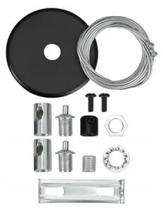 LED Plafoniera/Lampada sospesa con cavo LED/44W/230V 6000K 120 cm nero