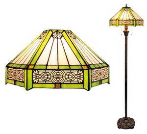 BRILAGI - lampada da terra Tiffany in vetro colorato EMERALD 2xE27/60W/230V