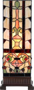Lampada da tavolo Tiffany Clayre & Eef 18x18x45 cm in vetro beige