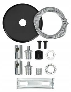 LED Plafoniera/Sospensione a cavo LED/44W/230V 3000K 120 cm nero