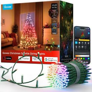 Govee - LED RGBWIC Catena di luci natalizie per esterni 2700-6500K 30m Wi-Fi Matter IP65
